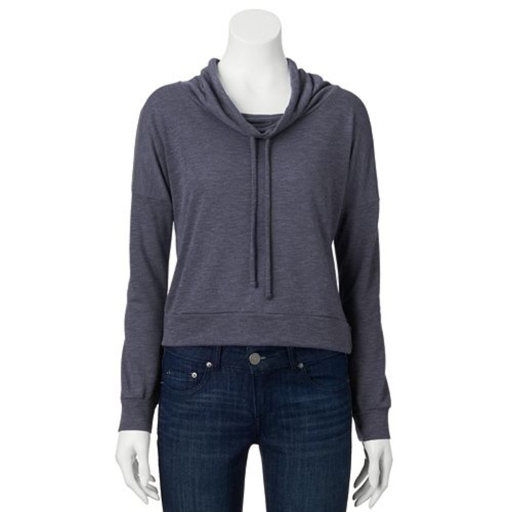 Sugar High Crop Cowlneck Sweatshirt
